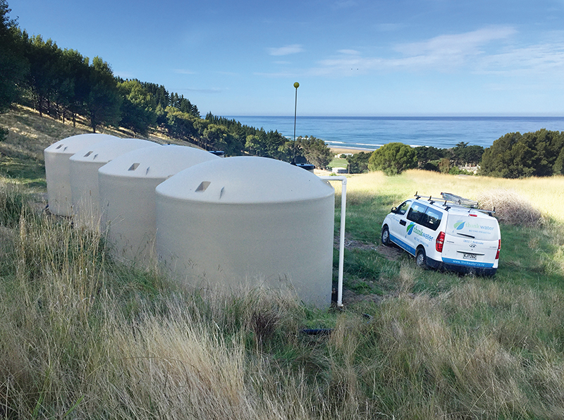 Water Tanks installed on a remote property outside the Hawke's Bay area.